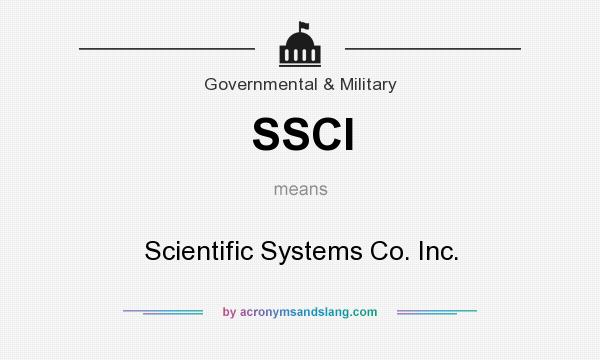 What does SSCI mean? It stands for Scientific Systems Co. Inc.