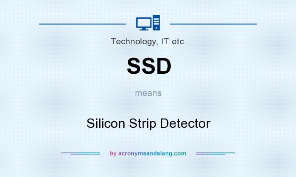 What does SSD mean? It stands for Silicon Strip Detector