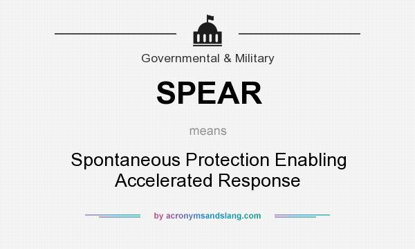 What does SPEAR mean? It stands for Spontaneous Protection Enabling Accelerated Response