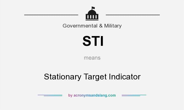 What does STI mean? It stands for Stationary Target Indicator