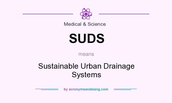 What does SUDS mean? It stands for Sustainable Urban Drainage Systems