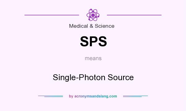 What does SPS mean? It stands for Single-Photon Source