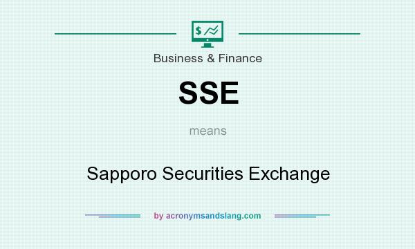What does SSE mean? It stands for Sapporo Securities Exchange