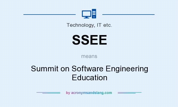 What does SSEE mean? It stands for Summit on Software Engineering Education