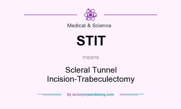 What does STIT mean? It stands for Scleral Tunnel Incision-Trabeculectomy