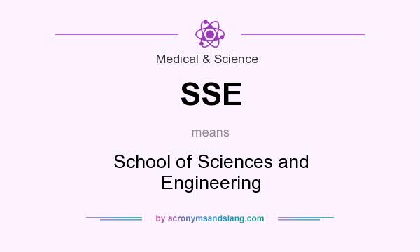 What does SSE mean? It stands for School of Sciences and Engineering
