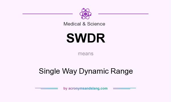 What does SWDR mean? It stands for Single Way Dynamic Range
