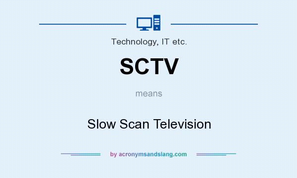 What does SCTV mean? It stands for Slow Scan Television