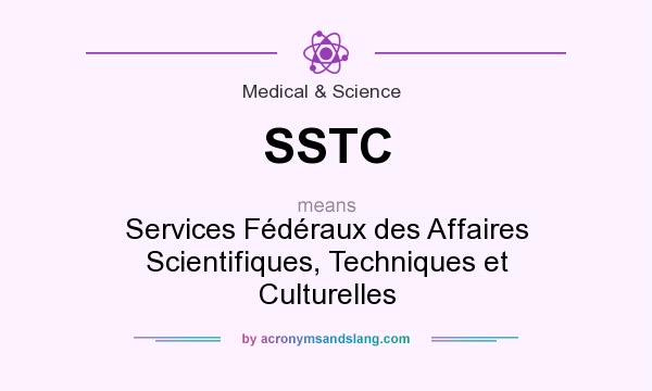 What does SSTC mean? It stands for Services Fédéraux des Affaires Scientifiques, Techniques et Culturelles
