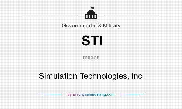 What does STI mean? It stands for Simulation Technologies, Inc.