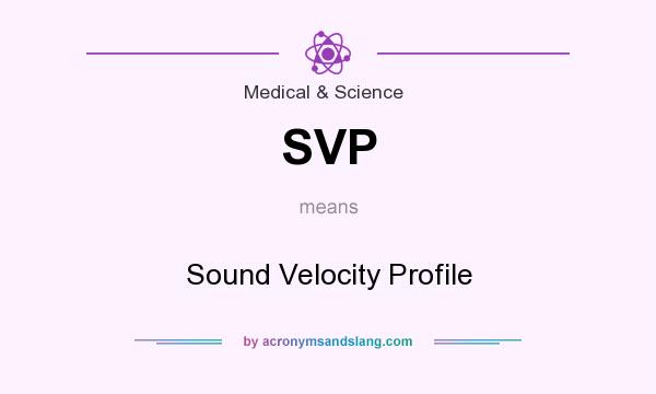 What does SVP mean? It stands for Sound Velocity Profile