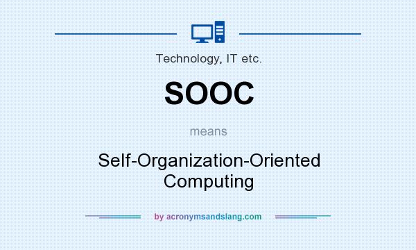 What does SOOC mean? It stands for Self-Organization-Oriented Computing