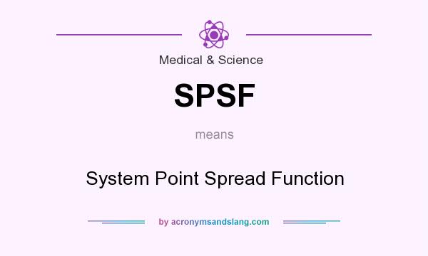 What does SPSF mean? It stands for System Point Spread Function
