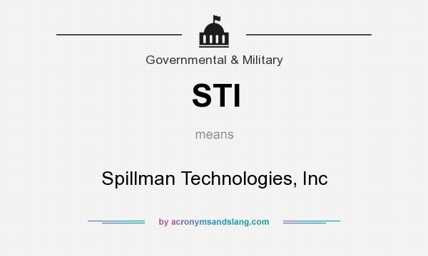 What does STI mean? It stands for Spillman Technologies, Inc