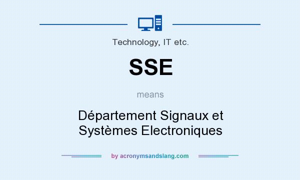 What does SSE mean? It stands for Département Signaux et Systèmes Electroniques