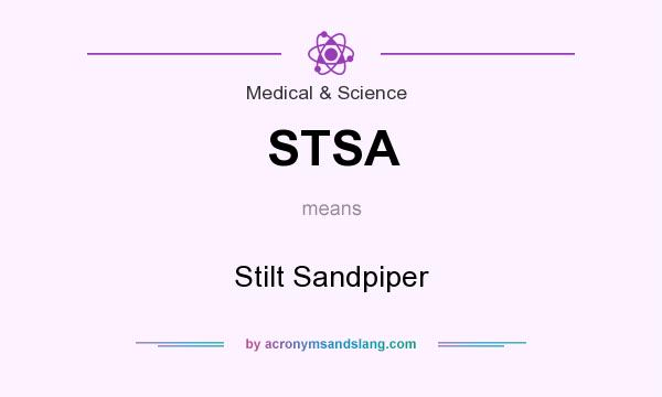 What does STSA mean? It stands for Stilt Sandpiper