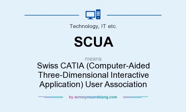 What does SCUA mean? It stands for Swiss CATIA (Computer-Aided Three-Dimensional Interactive Application) User Association