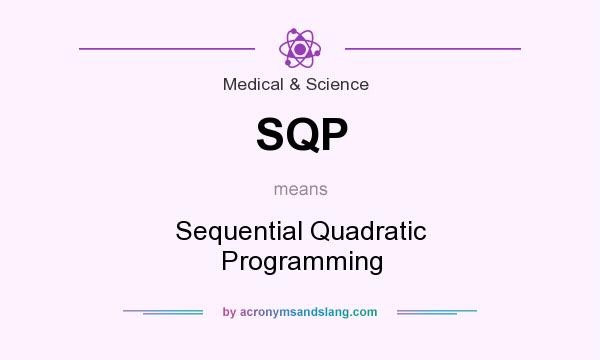 What does SQP mean? It stands for Sequential Quadratic Programming