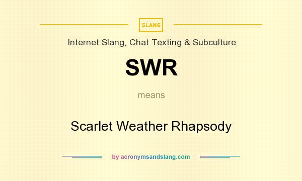 What does SWR mean? It stands for Scarlet Weather Rhapsody