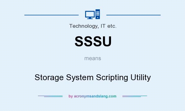 What does SSSU mean? It stands for Storage System Scripting Utility