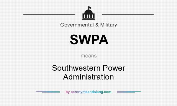 What does SWPA mean? It stands for Southwestern Power Administration
