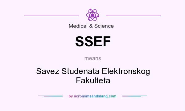 What does SSEF mean? It stands for Savez Studenata Elektronskog Fakulteta