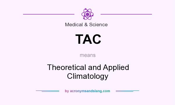 What does TAC mean? It stands for Theoretical and Applied Climatology