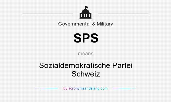 What does SPS mean? It stands for Sozialdemokratische Partei Schweiz