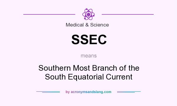 What does SSEC mean? It stands for Southern Most Branch of the South Equatorial Current