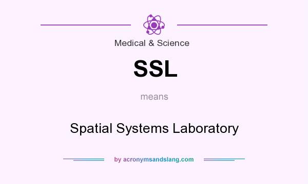 What does SSL mean? It stands for Spatial Systems Laboratory