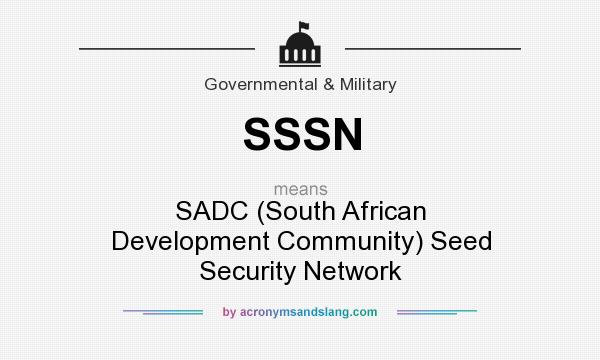 What does SSSN mean? It stands for SADC (South African Development Community) Seed Security Network