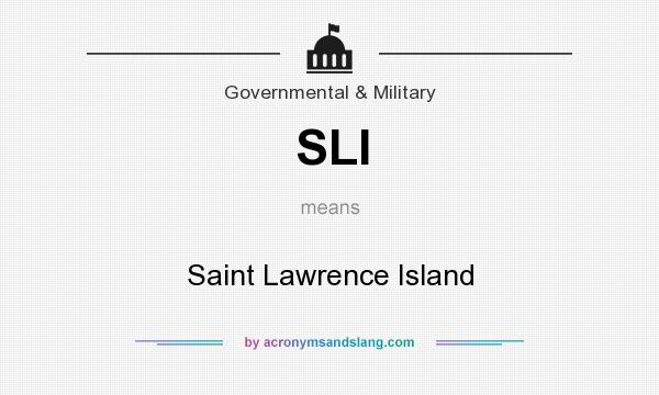 What does SLI mean? It stands for Saint Lawrence Island