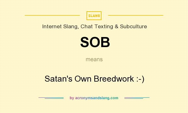 What does SOB mean? It stands for Satan`s Own Breedwork :-)
