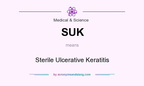 What does SUK mean? It stands for Sterile Ulcerative Keratitis