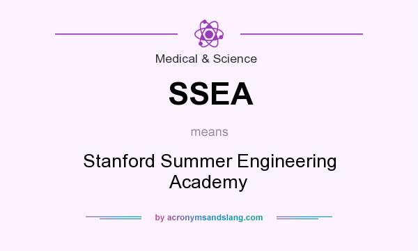 What does SSEA mean? It stands for Stanford Summer Engineering Academy
