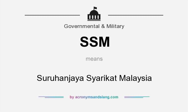 What does SSM mean? It stands for Suruhanjaya Syarikat Malaysia