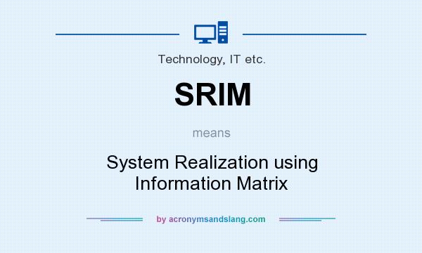 What does SRIM mean? It stands for System Realization using Information Matrix