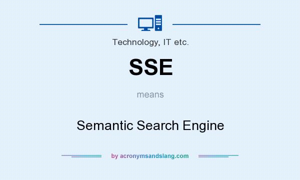 What does SSE mean? It stands for Semantic Search Engine