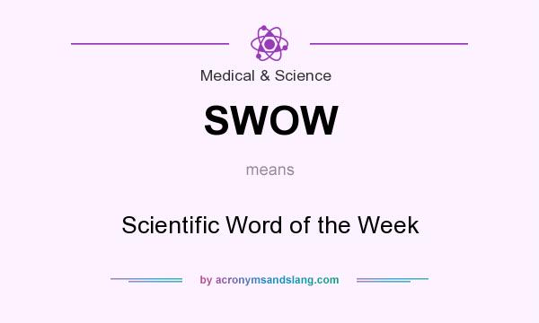 What does SWOW mean? It stands for Scientific Word of the Week