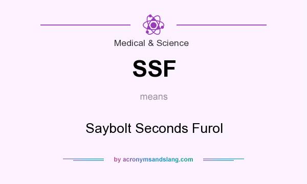 What does SSF mean? It stands for Saybolt Seconds Furol