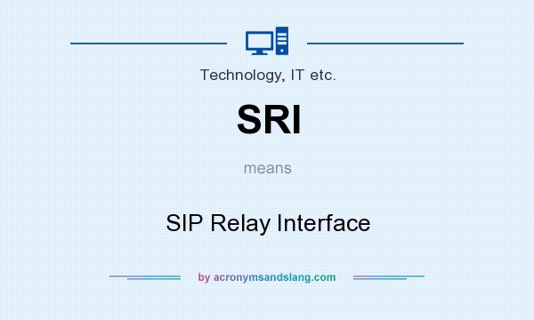 What does SRI mean? It stands for SIP Relay Interface