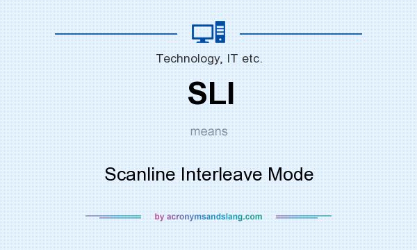 What does SLI mean? It stands for Scanline Interleave Mode