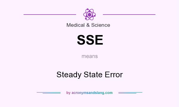 What does SSE mean? It stands for Steady State Error