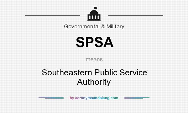What does SPSA mean? It stands for Southeastern Public Service Authority