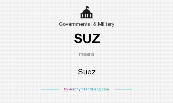 What does SUZ mean? It stands for Suez