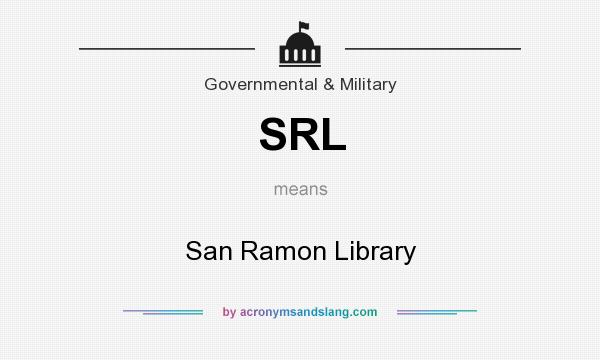 What does SRL mean? It stands for San Ramon Library