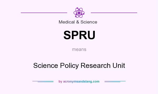 What does SPRU mean? It stands for Science Policy Research Unit