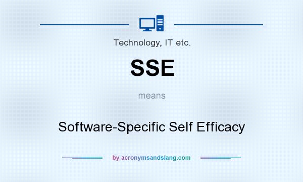 What does SSE mean? It stands for Software-Specific Self Efficacy
