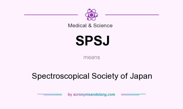 What does SPSJ mean? It stands for Spectroscopical Society of Japan