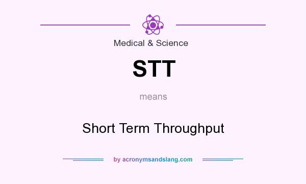 What does STT mean? It stands for Short Term Throughput